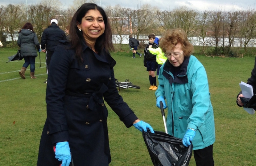 At the Community Clear Up day at Wicor Recreation Ground