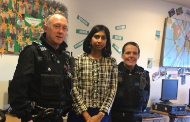 Suella meeting police at Highlands Hub to discuss car thefts in Fareham