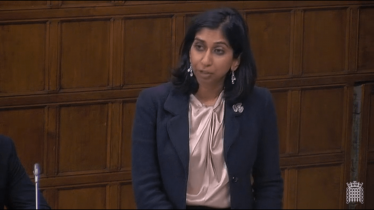 Suella making her debut speech in Westminster Hall 